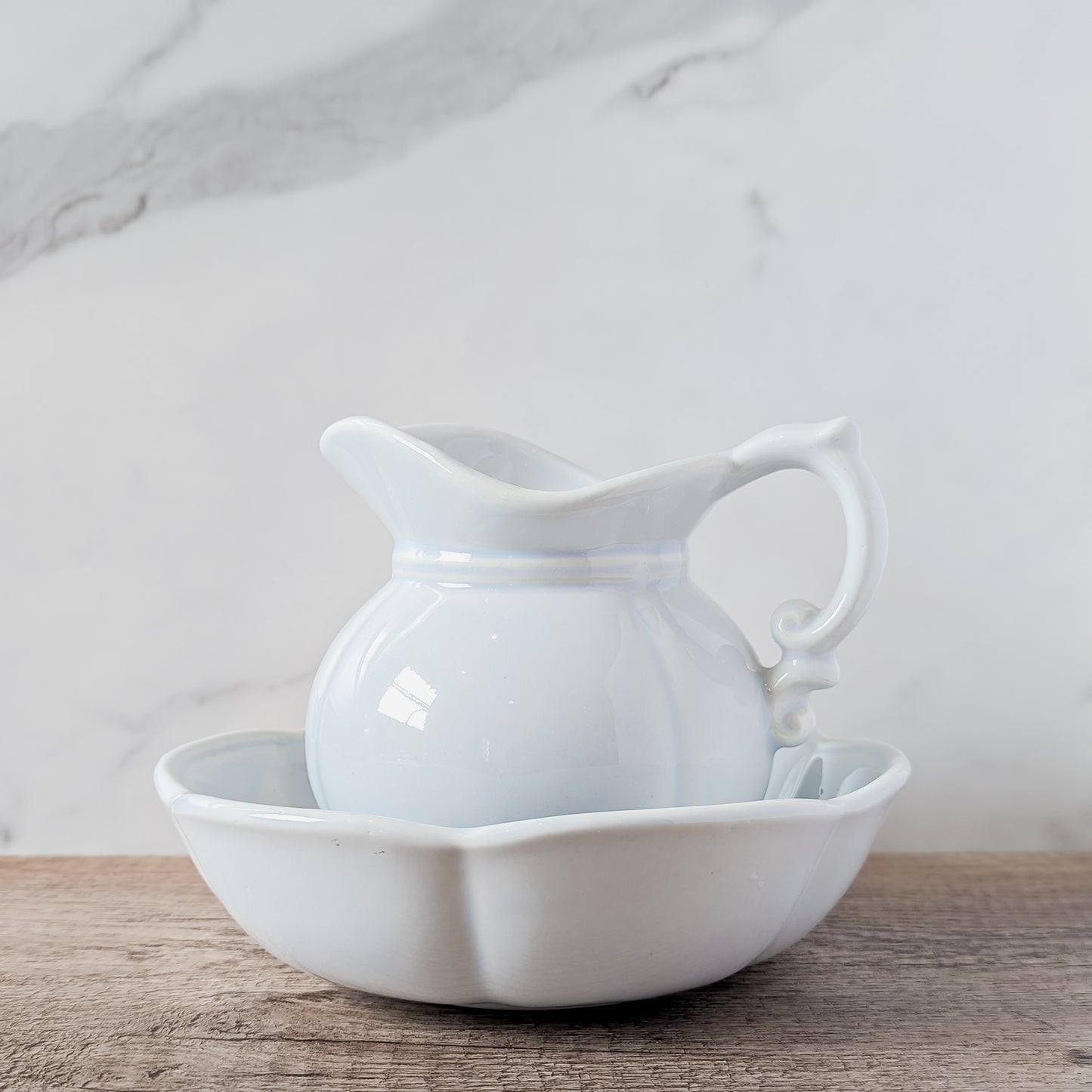 McCoy Pitcher and Bowl (includes dried flower bouquet)