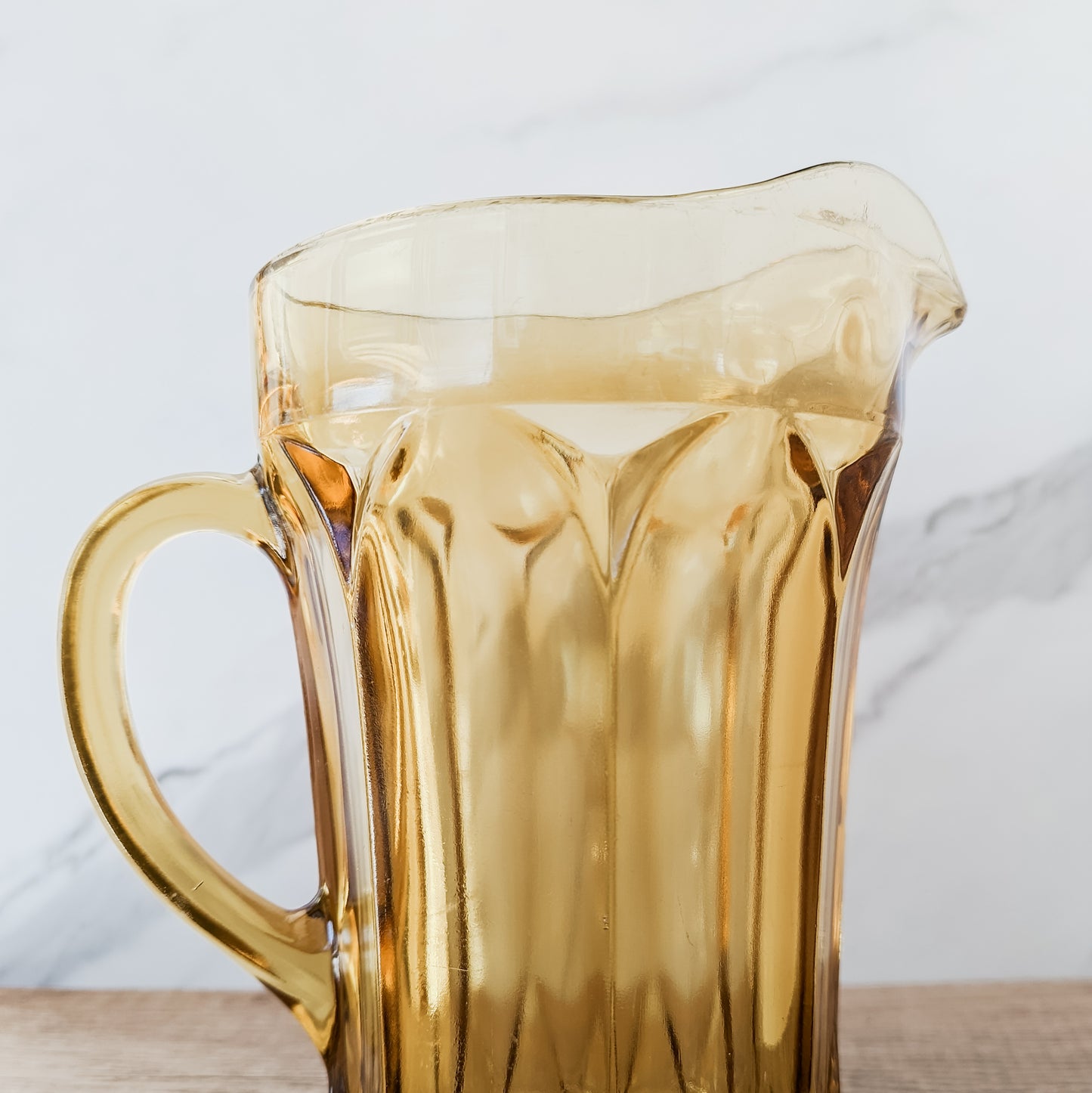 Anchor Hocking Amber Glass Pitcher
