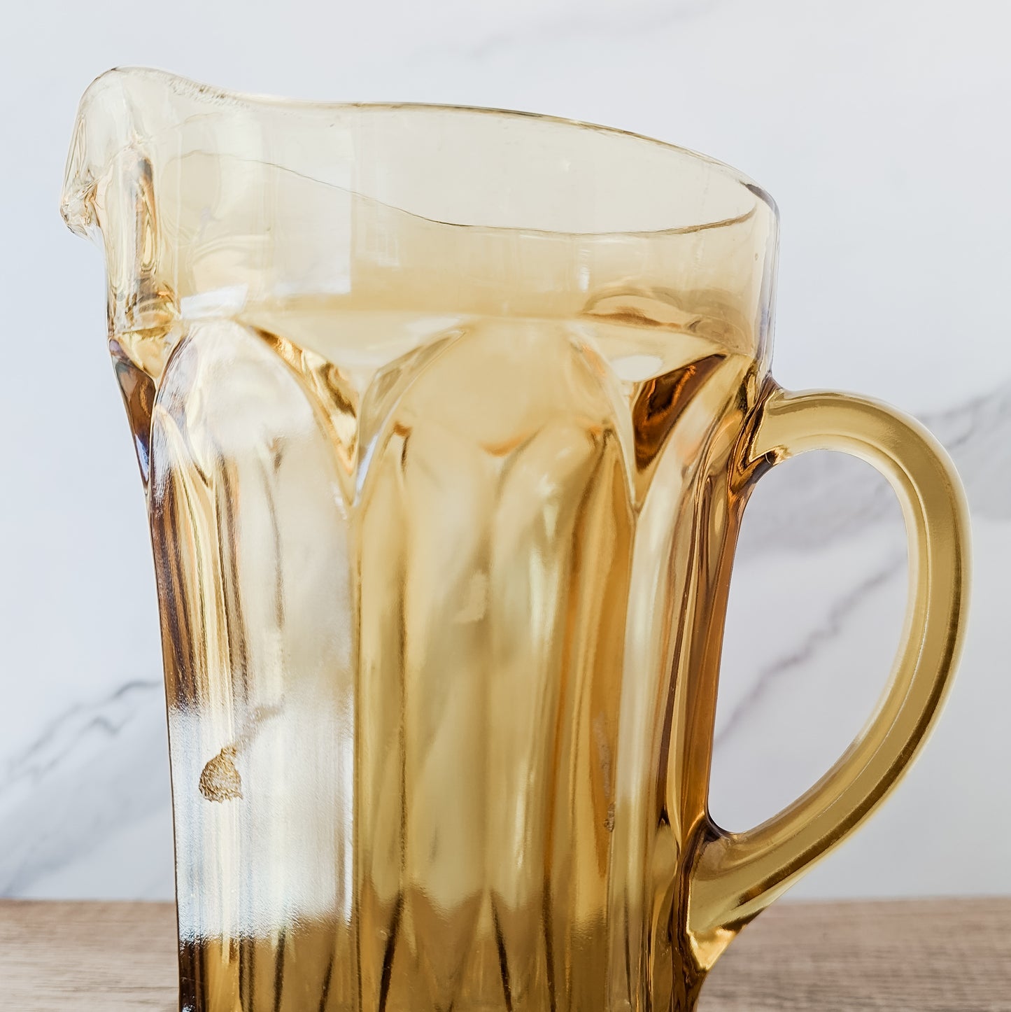 Anchor Hocking Amber Glass Pitcher