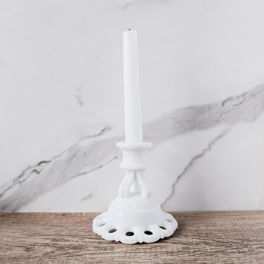 Westmoreland Milk Glass "Doric" Candle Holder
