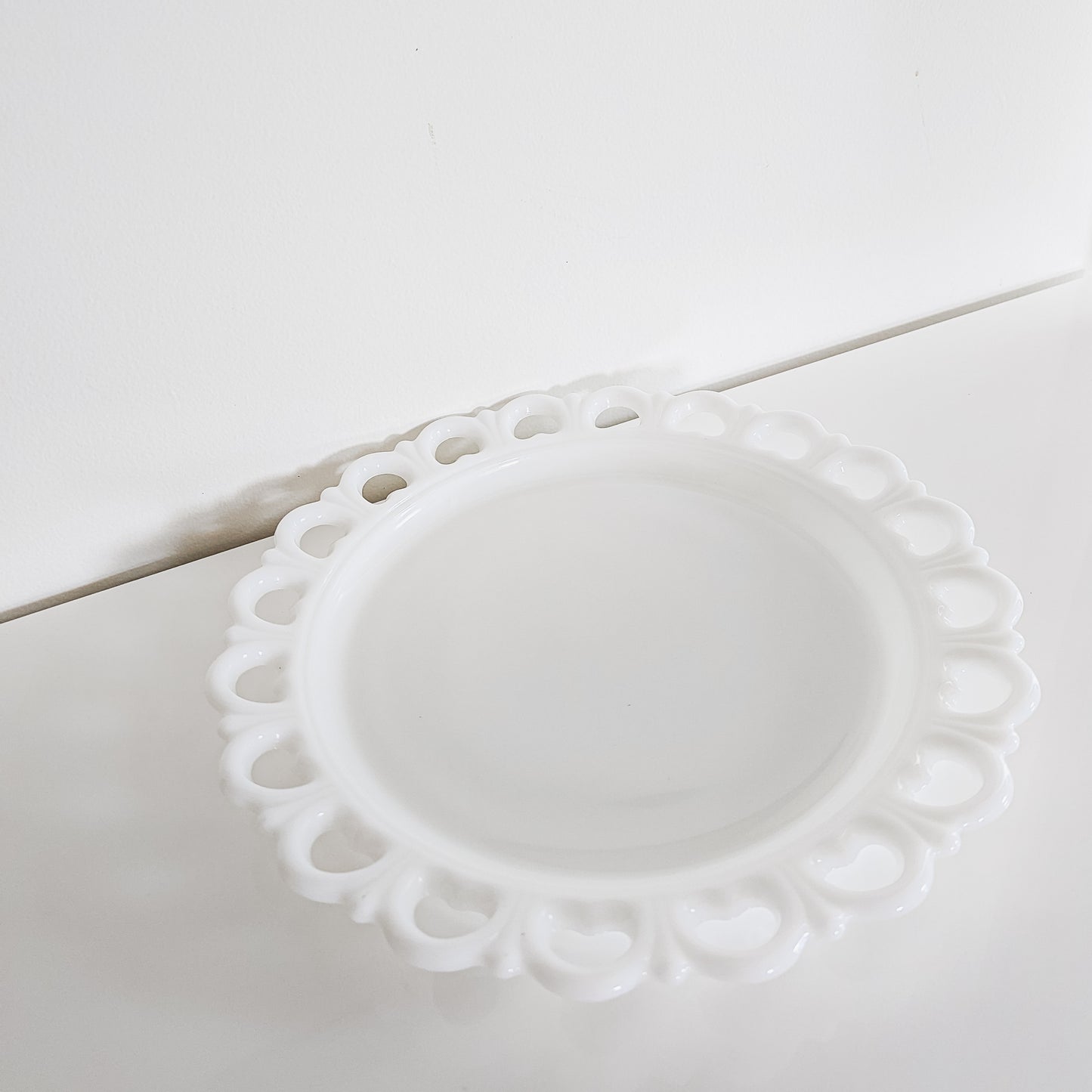 Anchor Hocking Milk Glass Serving Platter