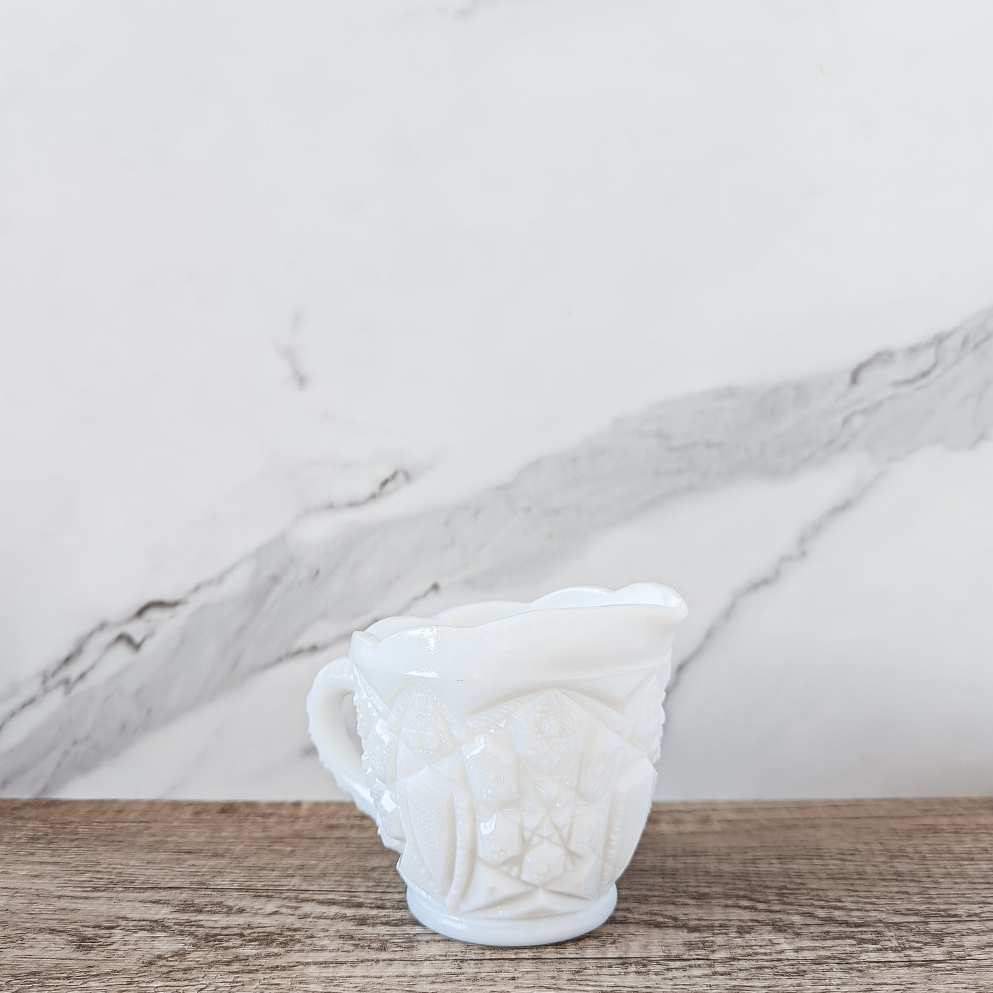 McKee Milk Glass "Toltec" Creamer