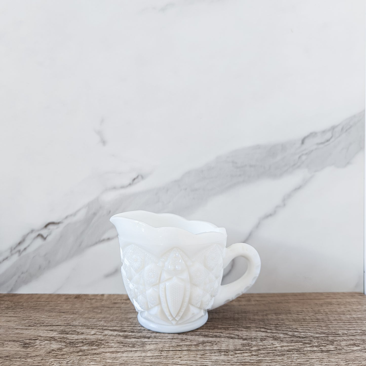 McKee Milk Glass "Toltec" Creamer