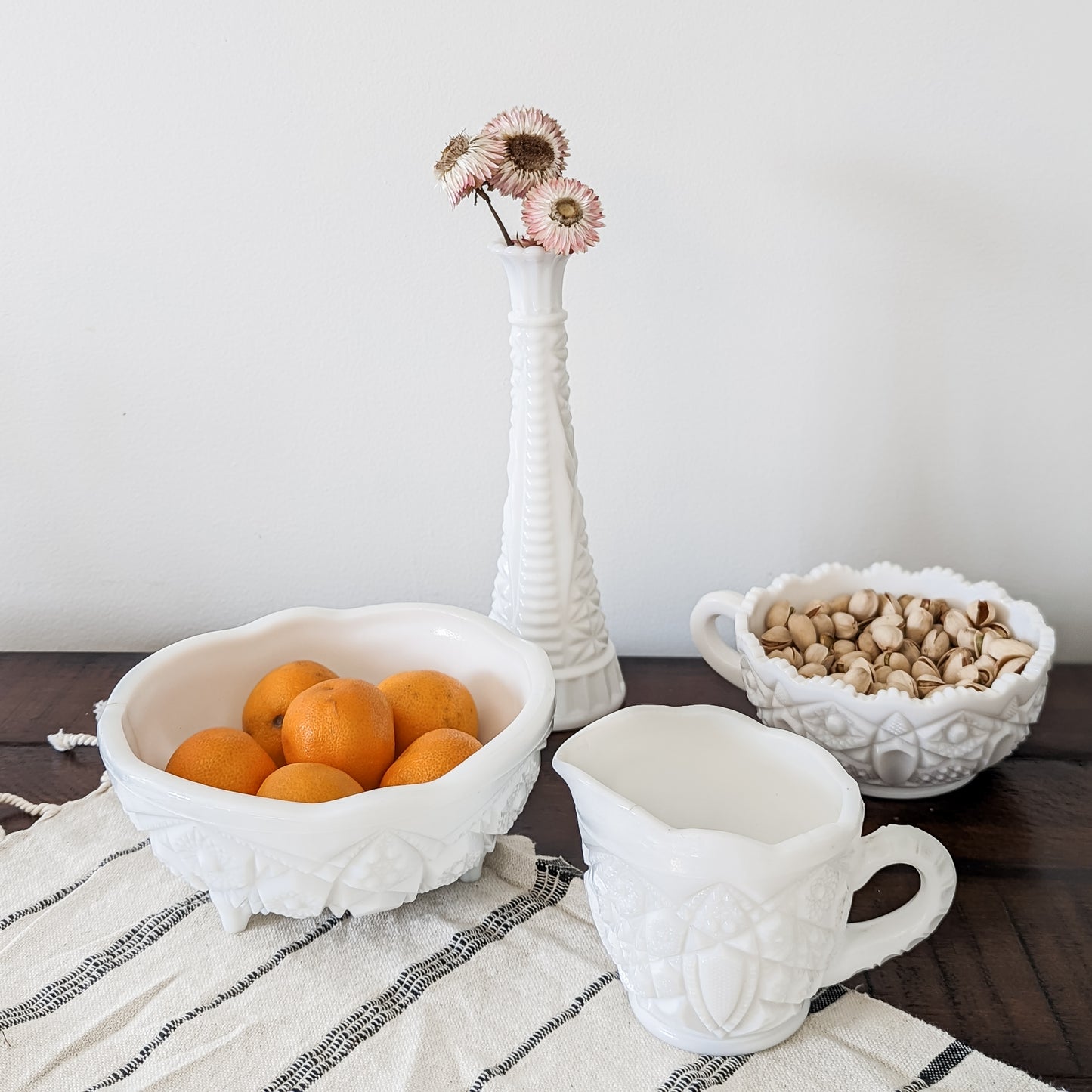 McKee Milk Glass "Toltec" Creamer