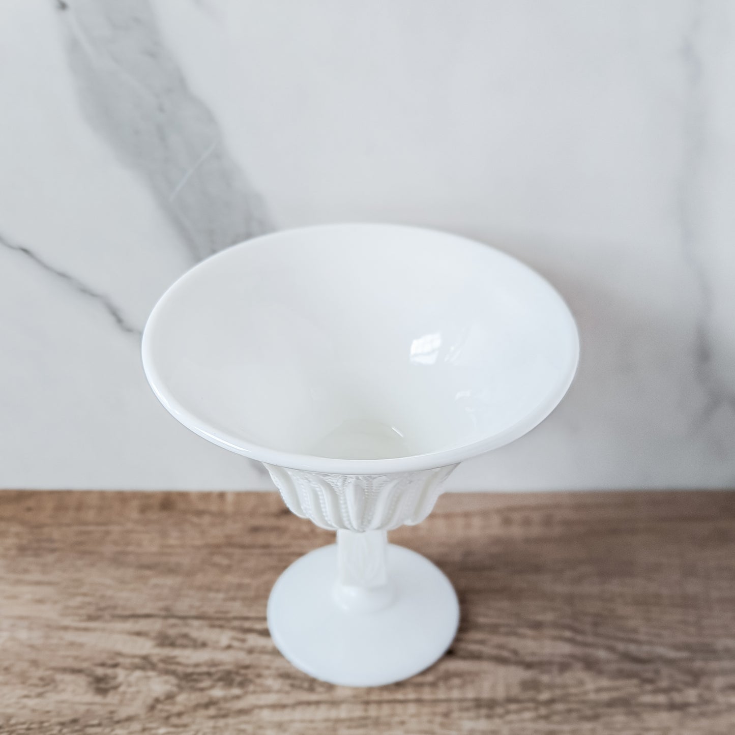 Fenton Milk Glass "Cactus" Compote