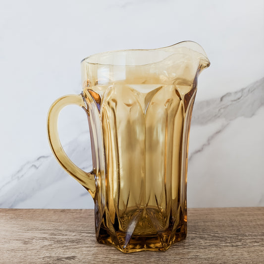 Anchor Hocking Amber Glass Pitcher