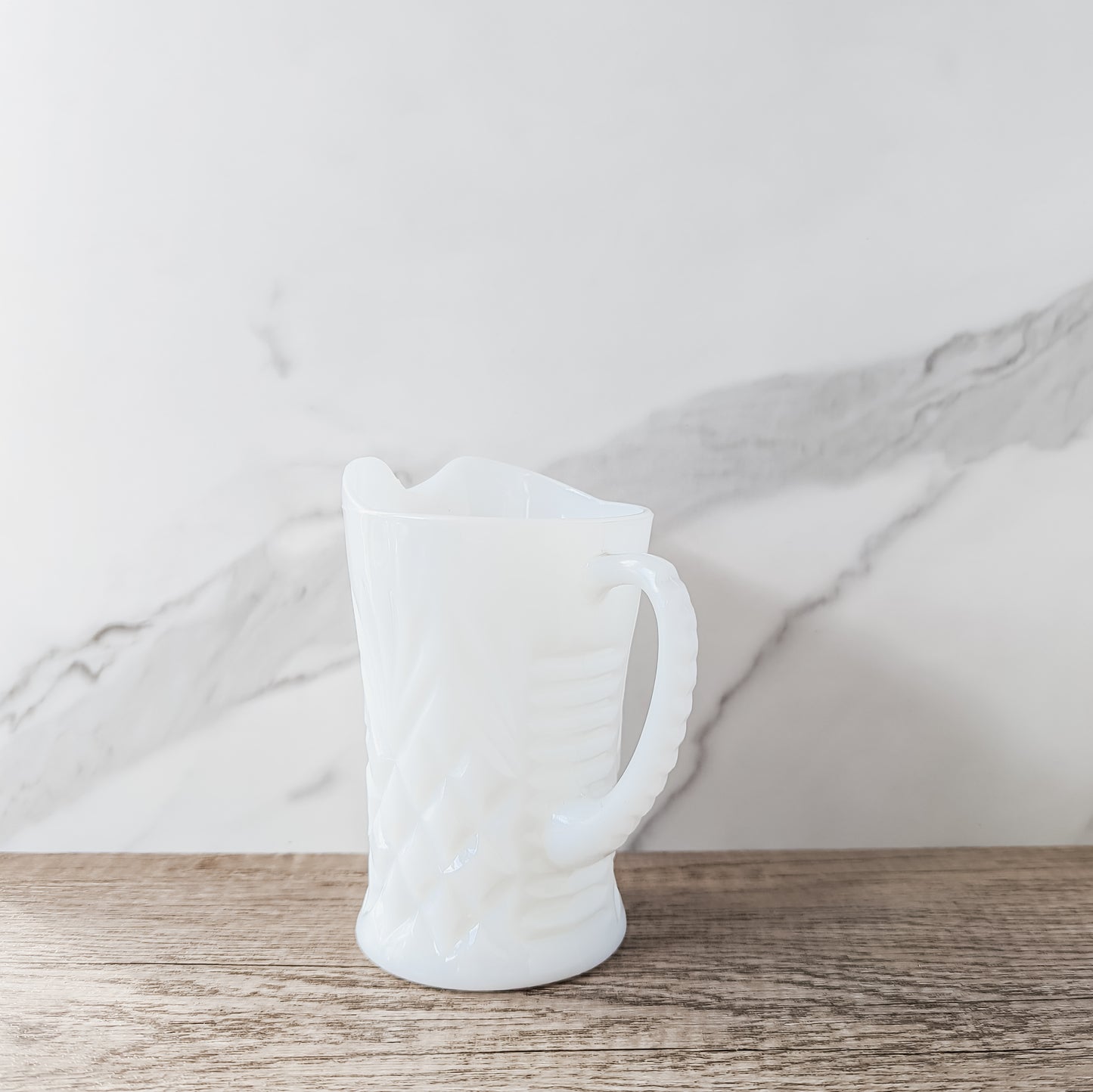 Anchor Hocking "Prescut Pineapple" Milk Glass Creamer
