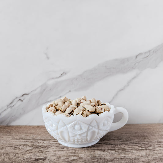 L.E. Smith Milk Glass Nappy Bowl