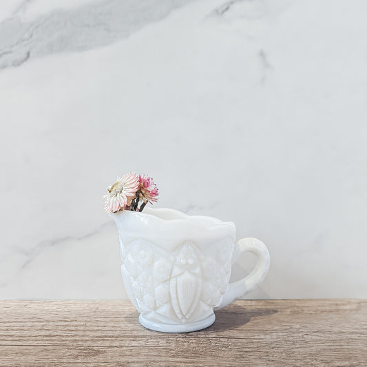 McKee Milk Glass "Toltec" Creamer