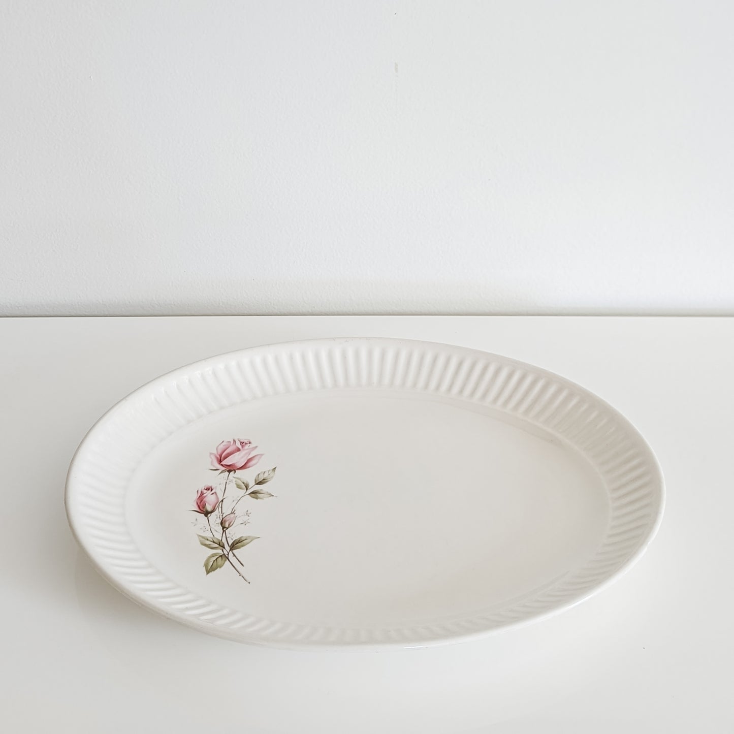 Ironstone "Rose" Serving Platter