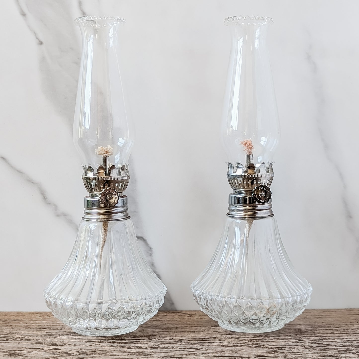 Lamplight Farms Glass Oil Lamp (set of 2)