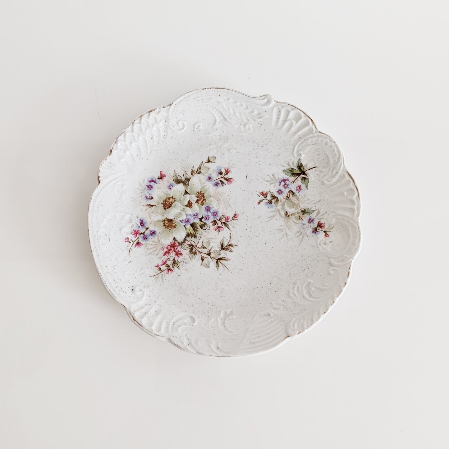 Small Porcelain Floral Butter Pat