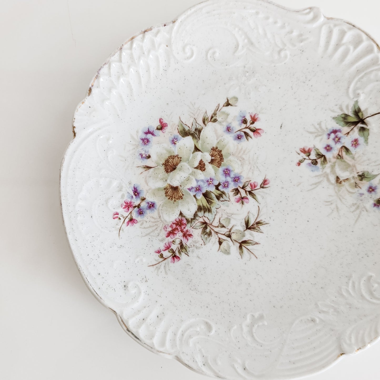 Small Porcelain Floral Butter Pat