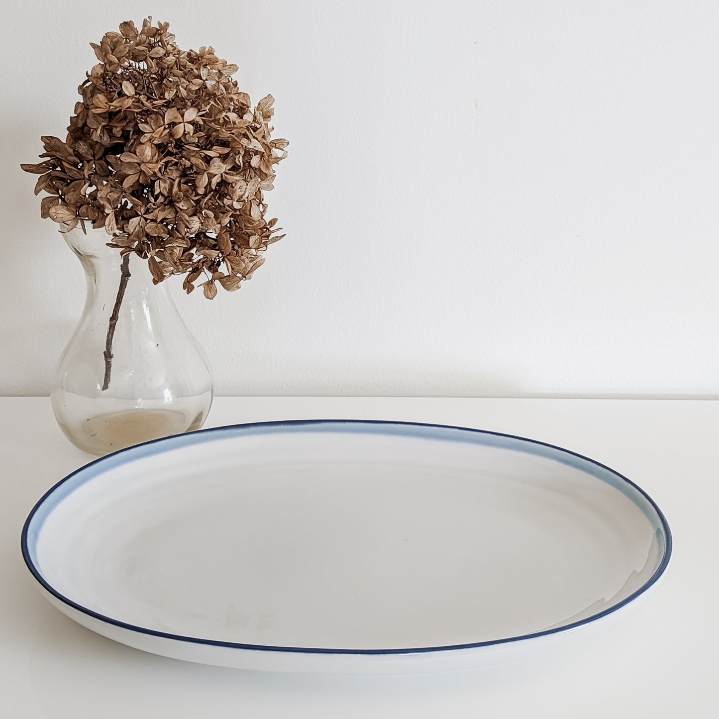 Pfaltzfraff Blue-Rimmed Serving Platter