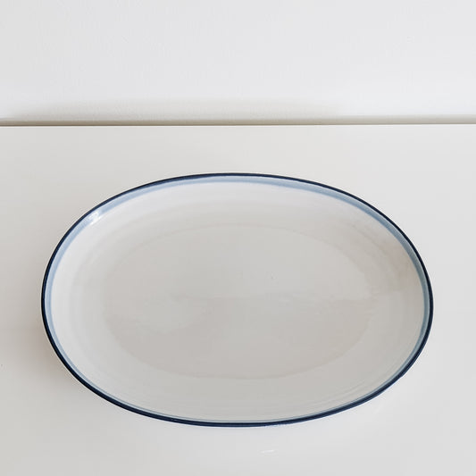 Pfaltzfraff Blue-Rimmed Serving Platter