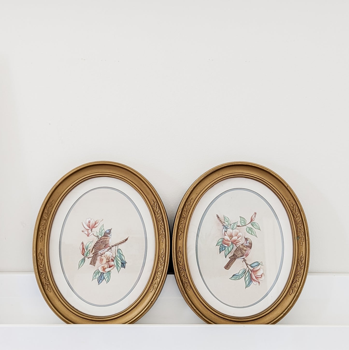 HOMCO Gold-Framed Bird Prints (set of 2)